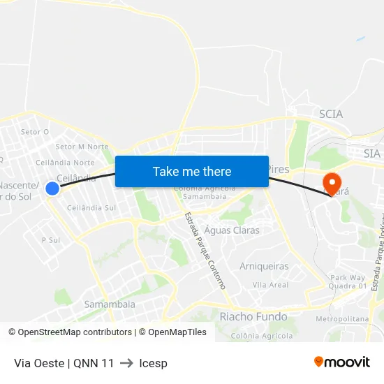 Via Oeste | QNN 11 to Icesp map