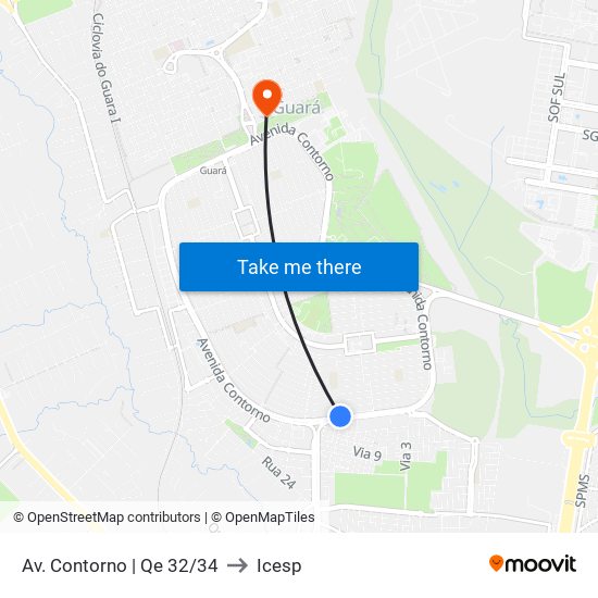 Av. Contorno | Qe 32/34 to Icesp map