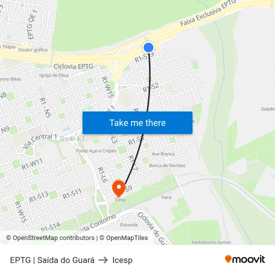 EPTG | Saída do Guará to Icesp map