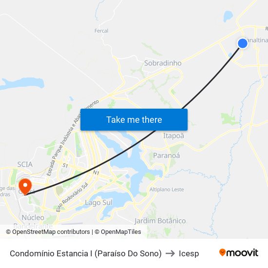 Condomínio Estancia I (Paraíso Do Sono) to Icesp map