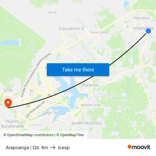 Arapoanga | Qd. 4m to Icesp map