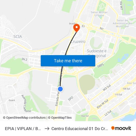 EPIA | VIPLAN / BsBus to Centro Educacional 01 Do Cruzeiro map