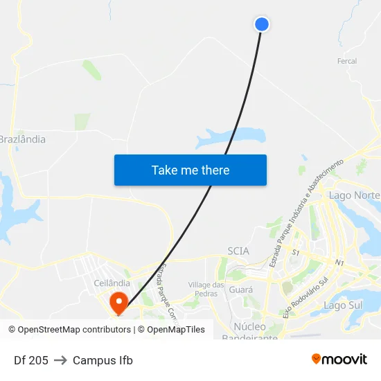 Df 205 to Campus Ifb map