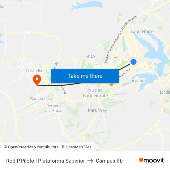 Rod.P.Piloto | Plataforma Superior to Campus Ifb map