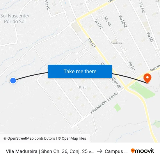 Vila Madureira | Shsn Ch. 36, Conj. 25 »Ida» to Campus Ifb map