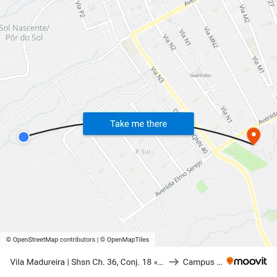 Vila Madureira | Shsn Ch. 36, Conj. 18 «Volta« to Campus Ifb map