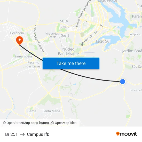 Br 251 to Campus Ifb map