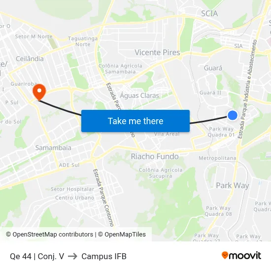 Qe 44 | Conj. V to Campus IFB map