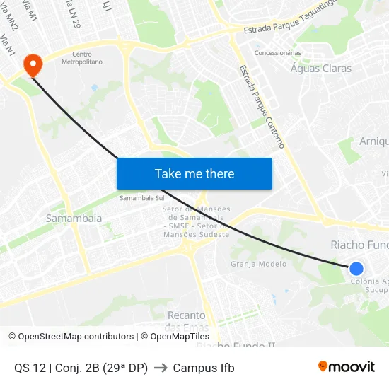 QS 12 | Conj. 2B (29ª DP) to Campus Ifb map