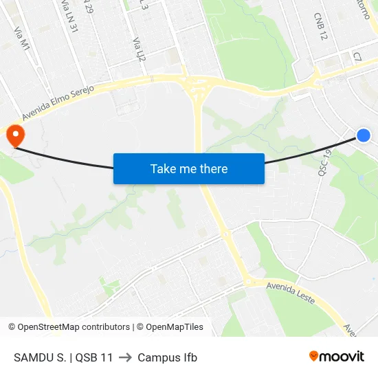 SAMDU S. | QSB 11 to Campus Ifb map