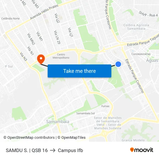 SAMDU S. | QSB 16 to Campus Ifb map