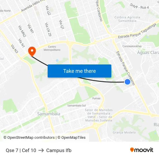 Qse 7 | Cef 10 to Campus Ifb map