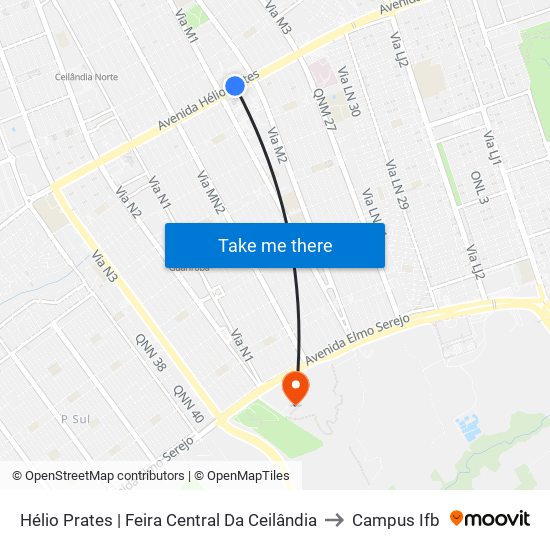 Hélio Prates | Feira Central Da Ceilândia to Campus Ifb map