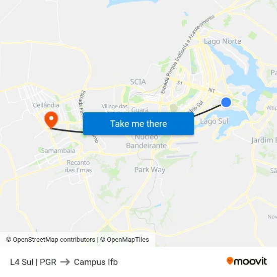 L4 Sul | PGR to Campus Ifb map