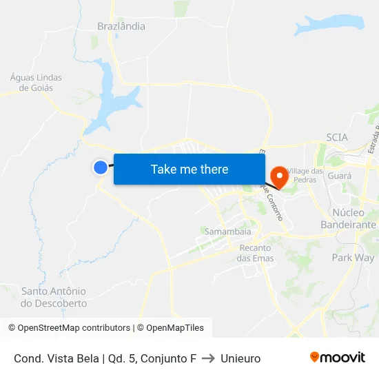 Cond. Vista Bela | Qd. 5, Conjunto F to Unieuro map