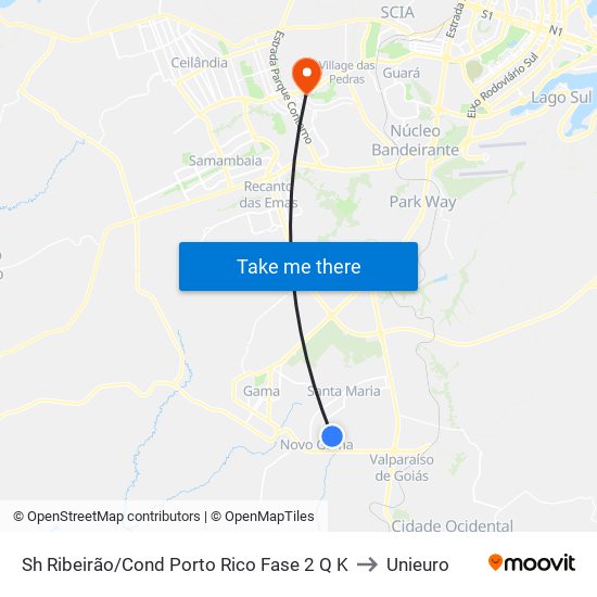 Sh Ribeirão/Cond Porto Rico Fase 2 Q K to Unieuro map