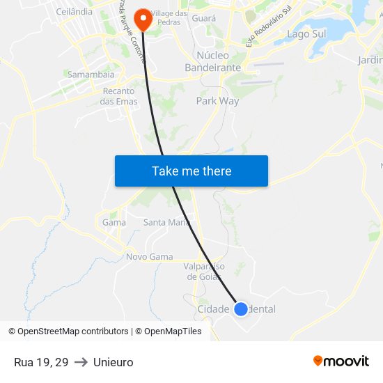 Rua 19, 29 to Unieuro map