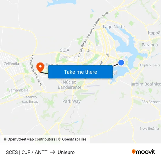 SCES | CJF / ANTT to Unieuro map