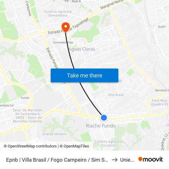 Epnb | Villa Brasil / Fogo Campeiro / Sim Sem Hora to Unieuro map