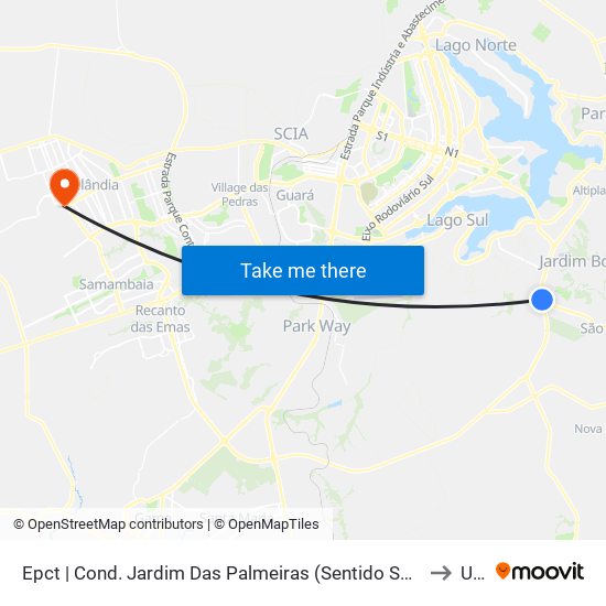 Epct | Cond. Jardim Das Palmeiras (Sentido São Sebastião) to Upa map