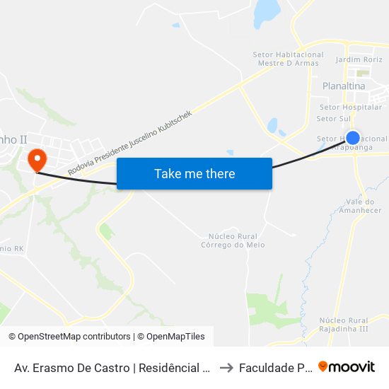 Av. Erasmo De Castro | Residêncial Sandray (Ultrabox) to Faculdade Projeção map