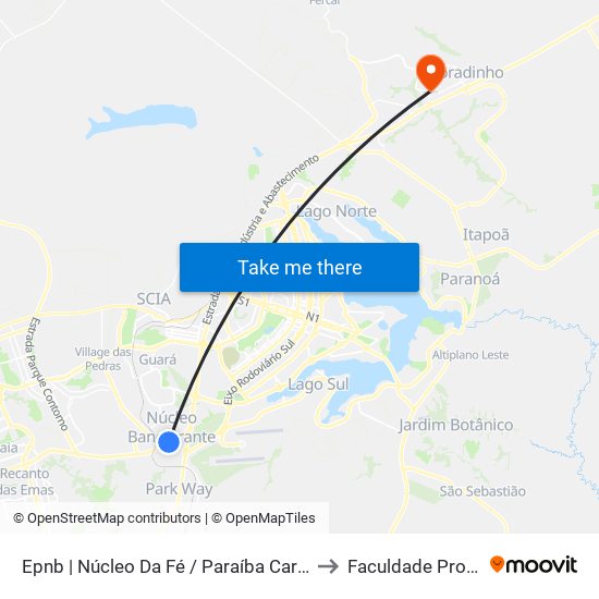 Epnb | Núcleo Da Fé / Paraíba Carne De Sol to Faculdade Projeção map