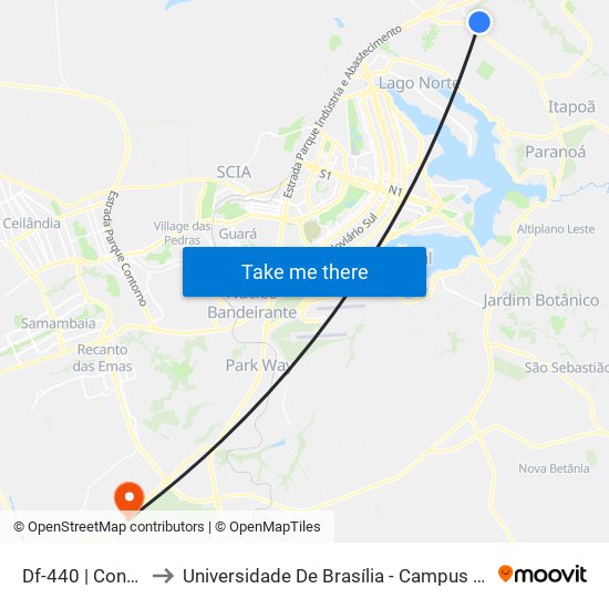 Df-440 | Cond. Rk to Universidade De Brasília - Campus Do Gama map