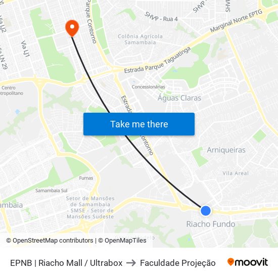 EPNB | Riacho Mall / Ultrabox to Faculdade Projeção map