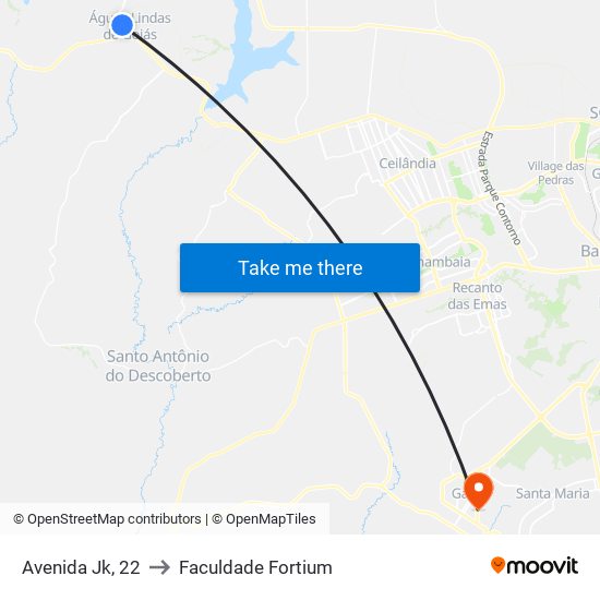 Avenida Jk, 22 to Faculdade Fortium map