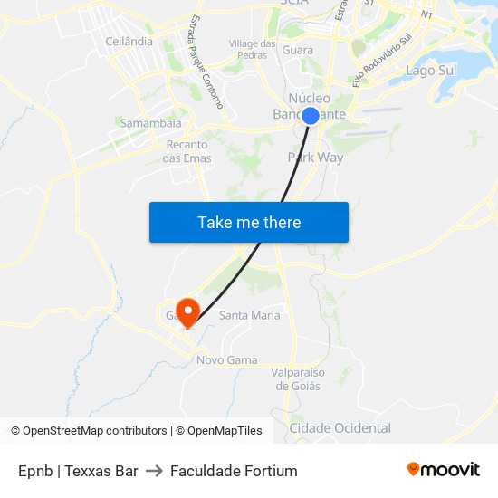 Epnb | Texxas Bar to Faculdade Fortium map