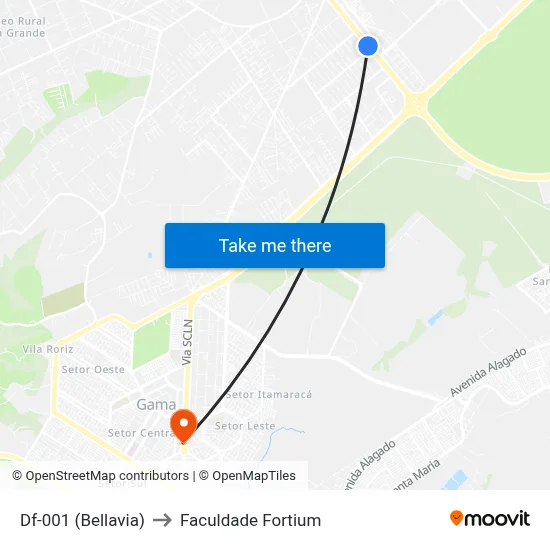 Df-001 (Bellavia) to Faculdade Fortium map