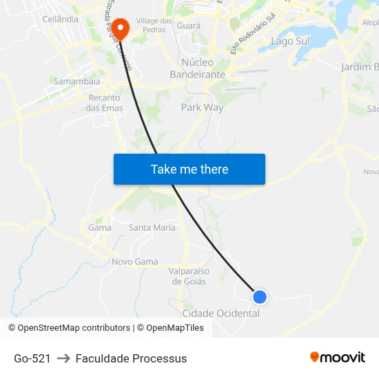Go-521 to Faculdade Processus map