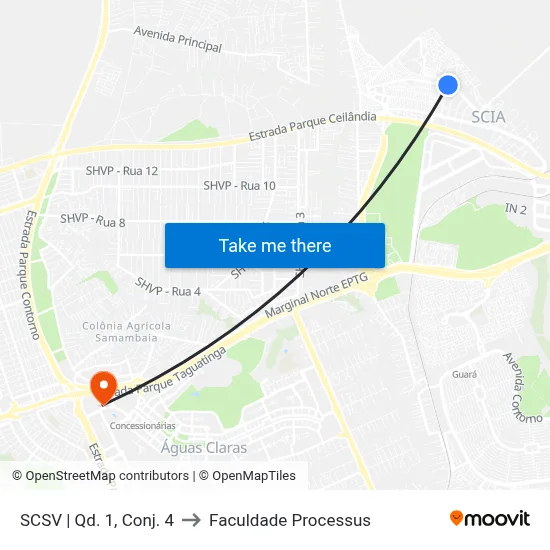 SCSV | Qd. 1, Conj. 4 to Faculdade Processus map