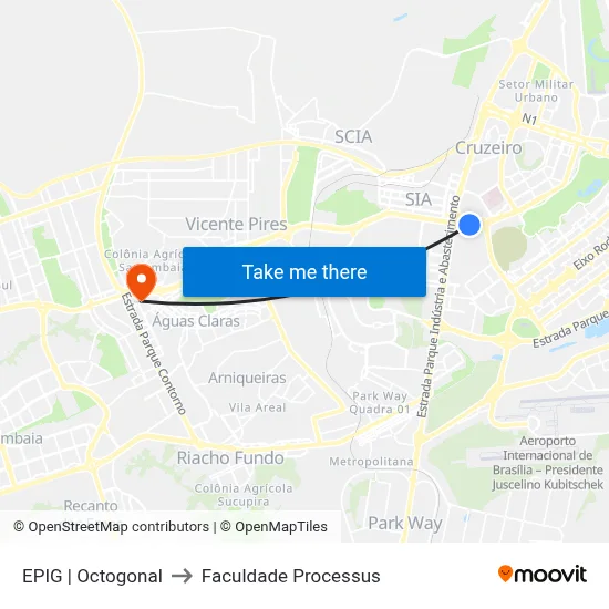 EPIG | Octogonal to Faculdade Processus map