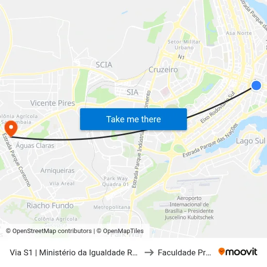 Via S1 | Ministério da Igualdade Racial / Mulheres to Faculdade Processus map