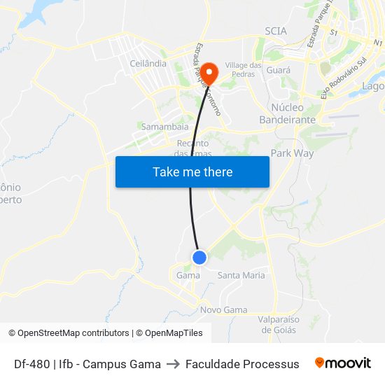 Df-480 | Ifb - Campus Gama to Faculdade Processus map