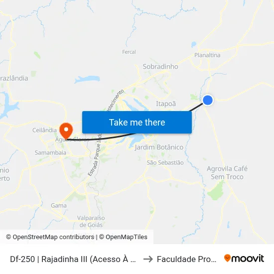 Df-250 | Rajadinha III (Acesso À Rajadinha I) to Faculdade Processus map