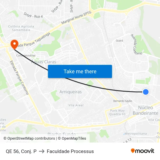 QE 56, Conj. P to Faculdade Processus map