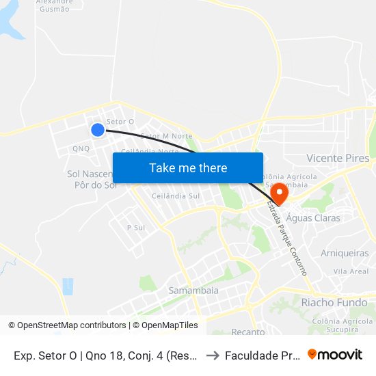 Exp. Setor O | Qno 18, Conj. 4 (Rest. Carne Na Brasa) to Faculdade Processus map