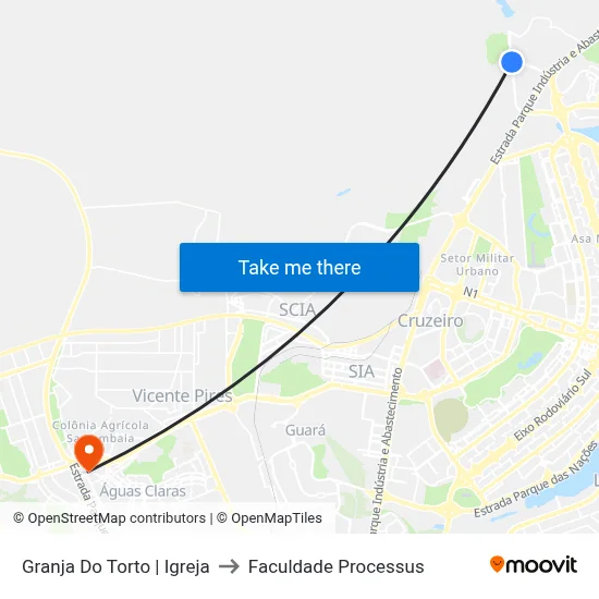 Granja Do Torto | Igreja to Faculdade Processus map