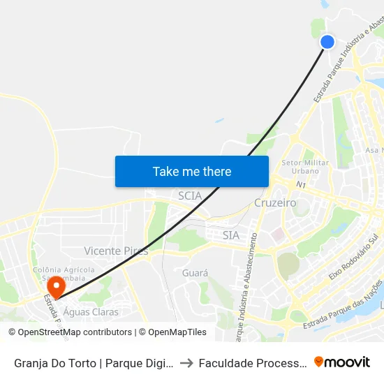 Granja Do Torto | Parque Digital to Faculdade Processus map
