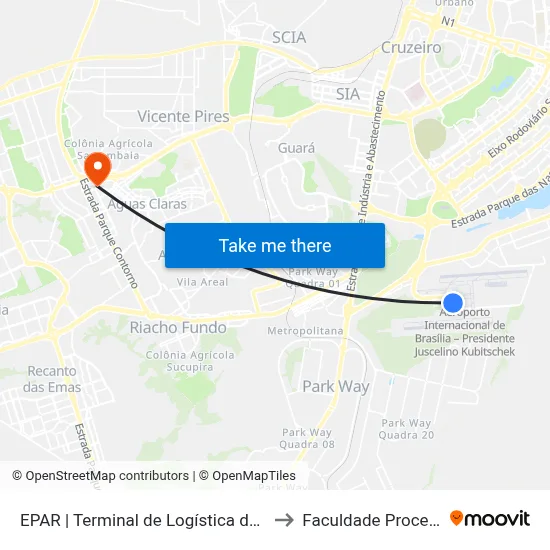 EPAR | Terminal de Logística de Carga to Faculdade Processus map