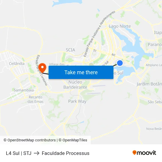 L4 Sul | STJ to Faculdade Processus map