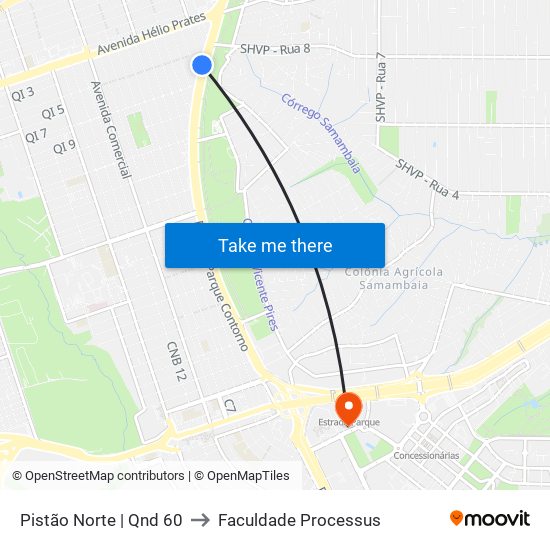 Pistão Norte | Qnd 60 to Faculdade Processus map