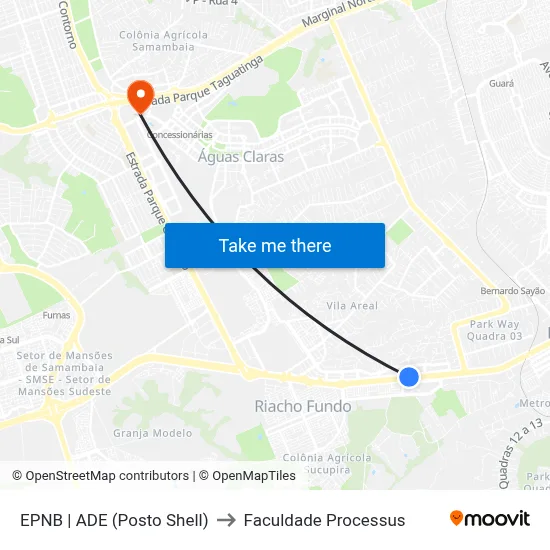 EPNB | ADE (Posto Shell) to Faculdade Processus map