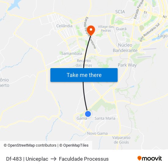 Df-483 | Uniceplac to Faculdade Processus map