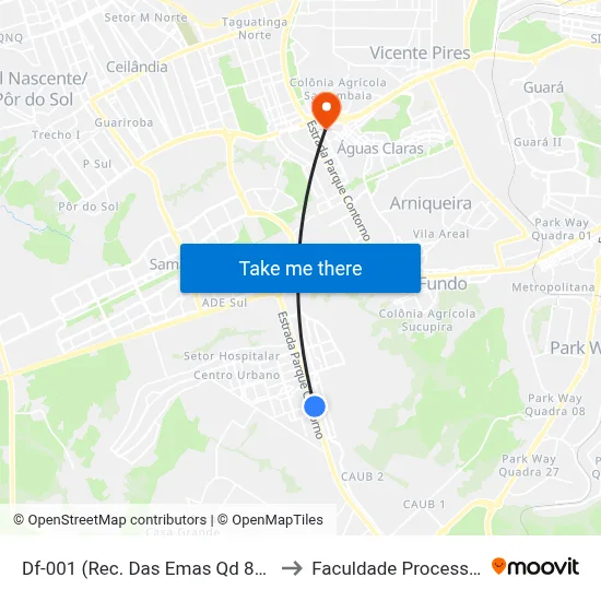 Df-001 (Rec. Das Emas Qd 800) to Faculdade Processus map