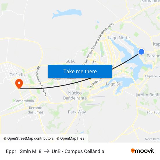 Eppr | Smln Mi 8 to UnB - Campus Ceilândia map