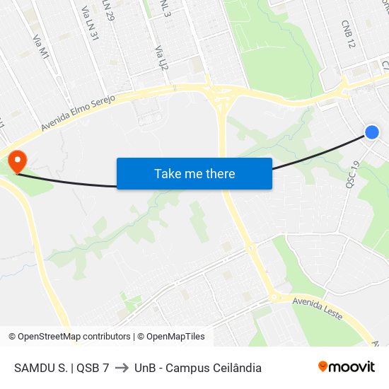 SAMDU S. | QSB 7 to UnB - Campus Ceilândia map