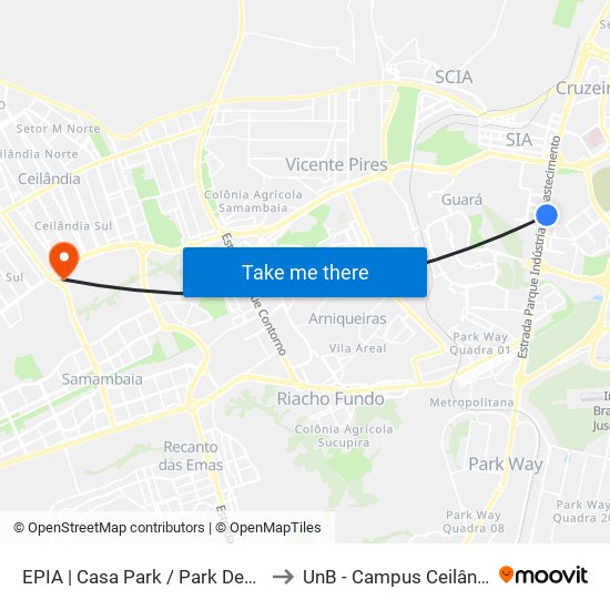 EPIA | Casa Park / Park Design to UnB - Campus Ceilândia map